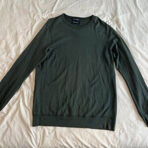 Mens Wings and Horns Pima Cotton Sweatshirt Green XL EUC